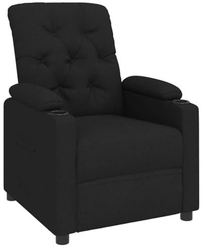 Fauteuil inclinable Noir Tissu