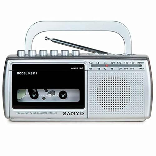 Sanyo Ks-111 Plata Radio Cassette Grabador Portatil Red Y Pilas