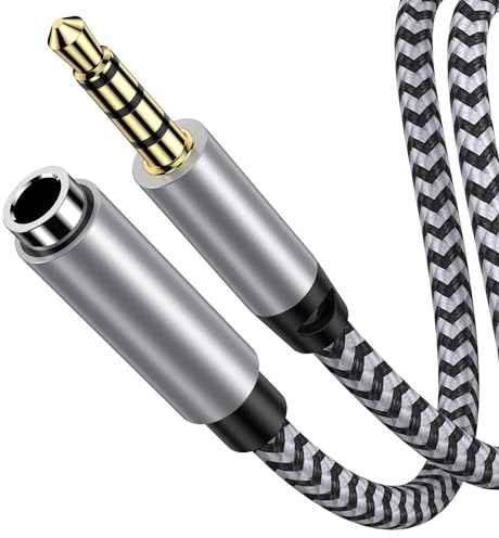 Headphone Extension Cable 6FT 3.5mm Male to Female Aux Jack Extender Cord