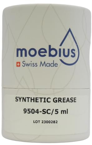 Moebius Grasas sintéticas y aceites para relojería y mecánica de precisión, fabricado en Suiza, para relojes, colgantes, medidores de reloj, cronógrafos (9504-SC 5 ml)