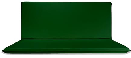 Il Tuo Artigiano Design Cuscino Idrorepellente per Dondolo da Giardino 3 Posti - Materassino Per Dondolo da Giardino made In Italy - Resistente ai raggi UV (Verde, 3 posti - 135x55 cm)