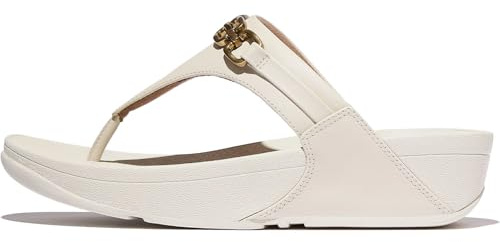 Fitflop LULU SQUARE-CHAIN LEATHER TOE-POST SANDALS