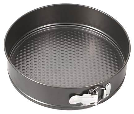 KAMBERG - Moule à manqué à charnière Ø24x6,5 cm, Moule à Gâteau, en Acier Carbone Antidhésif sans PFAS, Gris