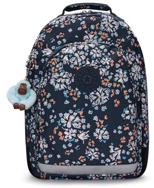 Kipling Class Room Sac à dos avec protection pour ordinateur portable Motif champs de fleurs Multicolore Taille L, Multicolore, L