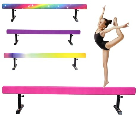 Poutre De Gymnastique De 180 Cm, Hauteur Réglable Sur 5 Niveaux 13 À 61cm, Poutre De Gymnastique Réglable Pour En-fants, Poutres D'équilibre Pour En-fants, Pour La Maison, L'entraînement En Intérieur