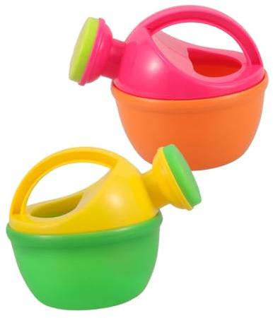 VANZACK Juguetes Acuáticos para Niños Pequeños Gorro Ducha Bebe con 2 Regaderas de Plástico con Asas para Baño y Playa Adecuado para Verano y Jardín