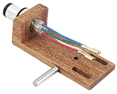 NIHENHAO Reemplazo para cápsula de Montaje en Cabezal de Fono de Tocadiscos de Madera con Cables de Madera Maciza
