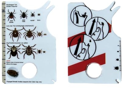 Generisch 2026 Tick Card for Humans, Tick Card with Quick Cleaning of Ticks, for Dogs, Cats (White, 8.5 x 5.4 x 0.5 cm)