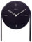 NeXtime ausgefallende Tischuhr 5225ZW Noa Table, Holz, schwarz 27x21x6,5cm, Ø 21 cm