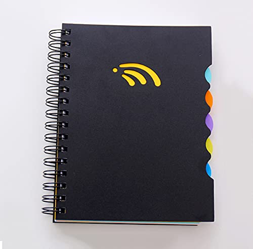 A6/A5/B5/A4, Hardcover, Spiralbuch, 5 Fächer, Spiralbindung, Notizblock, Tagebuch, Hardcover, liniert, Notizbuch, Notizbuch, dickes Papier, 290 Seiten