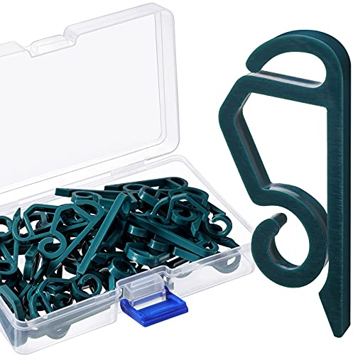 Marsui Weihnachten Licht Clips Outdoor Dachrinnen Haken Wetterfeste Outdoor Lichter Klammer Feiertag Licht Clips für Weihnachten Dekoration Lichterketten (Grün, 40 Stücke)