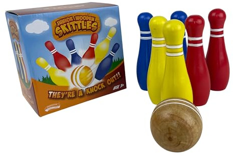 Traditional Garden Games Junior Wooden Skittles Set