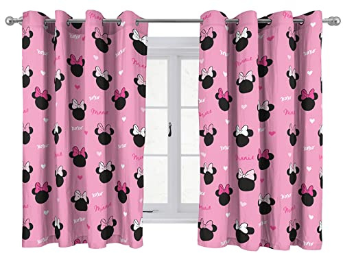 Jay Franco Disney Mimmi Pigg hjärtan och kärlek 137 cm x 168 cm gardiner - 2 delar