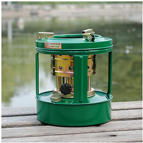 HEBEHO Petroleumofen für Outdoor-Camping, Tragbarer Kleiner Kerosin-Ofen-Brenner, Winddichte Petroleumkocher für 2-3 Personen, Grün