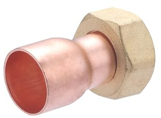 Racor recto 2 piezas soldar hembra 3/4 - Ø22 con tuerca cautiva | Conexión resistente y duradera | Para fontanería y calefacción | Instalación segura y precisa | Montaje fácil | QUICK PLOMBERIE