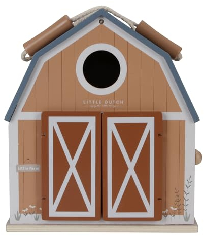 Little Dutch 7152 - Casa de muñecas de madera con certificación FSC, portátil, color marrón