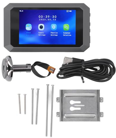 Caméra Judas pour Porte D'appartement, écran LCD 4 Pouces, Visionneuse Vidéo de Porte D'entrée, Caméra de sécurité, Sonnette, Grand Angle 135 °, Vision Nocturne IR, Visionneuse