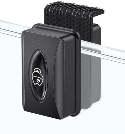 Pawfly Brosse Magnétique pour Aquarium Cuvette à Poissons 5 cm Mini Tampon Nettoyant pour Aquarium De 0,5 Cm d'Épaisseur Jusqu'à 37 l (Non Flottant)