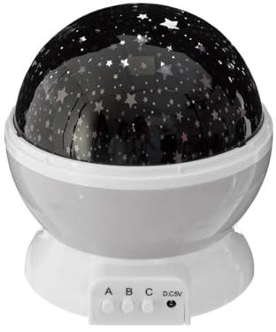 Generico Proiettore Stelle Soffitto, Luce Notturna Bambini Con 8 Colori Luci & 360° Rotazione, Luce Notte per Bambini, Neonati, Compleanno, Vivai (GRIGIO)