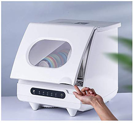 Lave-vaisselle de table, mini lave-vaisselle automatique intelligent, design compact et petit, 5 programmes, 1 panier, 1 200 W de consommation, panneau tactile