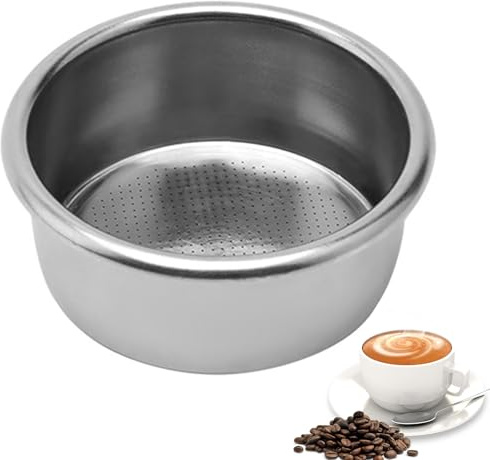 54mm Portafilter Basket,Metal Coffee Filter,54mm Stainless Steel Pressurized Porous Double Cup Coffee Filter for Portafilter Coffee Machine,Paperless and Permanently Reusable