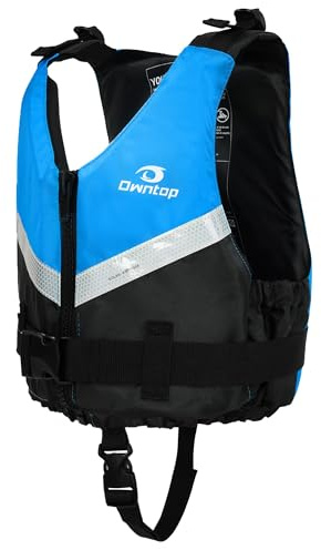 Owntop Aiuto al Galleggiamento per Adulti, Giubbotto Galleggiante Unisex Regolabile con Cinturino Sottogamba Confortevole, Gilet Galleggiante Leggero per Kayak, Pesca e Sport Acquatici (Blu,M-L)