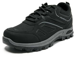 JOMIX Scarpe Trekking Uomo Outdoor Sneakers Sportive Casual Scarpe da Montagna Leggere Antiscivolo per Campeggio Esterno MOS255039 (Nero, 45)