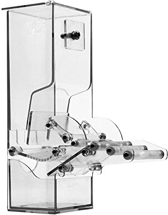 No Mess Bird Cage Feeders Automatic Food Tube, Tidy Seed Birds Cage Accessories for Parrot Parakeet Canary Cockatiel Finch,Free Install, No Fragile