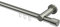 Interdeco Edelstahl Optik Innenlauf Gardinenstange 20 mm Ø Platon Santo, 140 cm