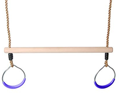 OTITU Anneaux d'escalade pour Enfants pour Balançoire De Jardin Enfants, Balançoire De Jeu Balançoire - Anneaux De Gymnastique en Corde pour Enfants Anneaux De Gym Bleu