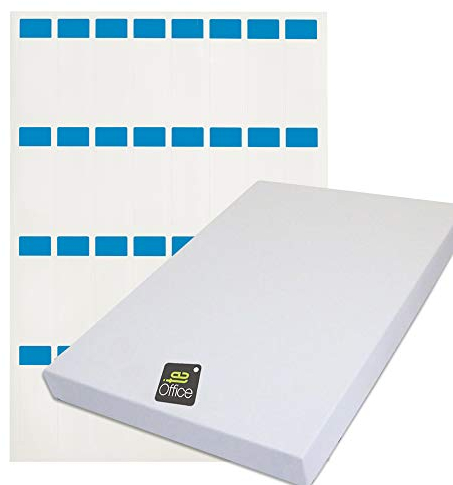 TE-Office 32 Stück Kabel Aufkleber Label Etiketten Selbstklebend Kabelmarkierer Kabelkennzeichnung Kabelbeschrifter A4 Bogen 21x65mm Blau