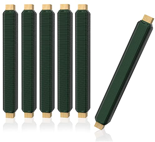 Talvani Basteldraht 6X | in grün Silber schwarz – Hochwertiger Blumendraht zum Basteln – Rostfreier Draht, DE Versand – Verbesserter Bindedraht für Pflanzen lackiert, Ø 0,65 mm | 38 m