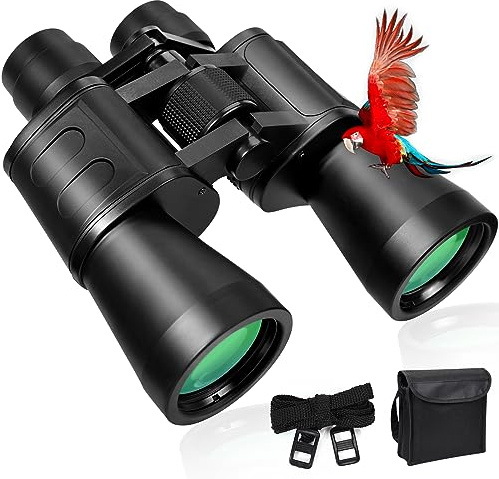 10x50 Fernglas für Erwachsene, Hochleistungsfernglas für Astronomie, Tragbares Kompaktfernglas, Fernglas Vogelbeobachtung Sternbeobachtung Reisen Sightseeing Outdoor Sport Konzert Jagd