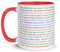 Tasse à Café avec des blagues Marrantes Rouge avec Mots Amusants, Mug en Céramique