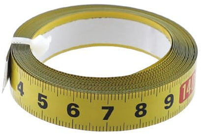 Nastro metrico autoadesivo da 1 a 5 metri con supporto adesivo | Nastro per righello metrico durevole per carpentieri, falegnami e progetti fai da te, ideale per misurazioni precise su banchi da