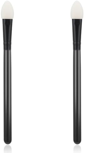 PEOVLVN 2 Stück Lidschatten Applikatoren Lippenpinsel Silikon Eyeshadow Brush Lidschatten Pinsel Lidschatten Pinsel Waschbarer Make Up Pinsel zum Auftragen Von Lidschatten, Lippenstiften, Lipgloss