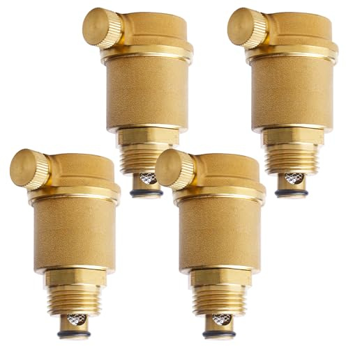 4 valvole di sfiato, DN15 1/2 in ottone, valvola di sfiato automatica, valvola di scarico per caldaia, radiatore, scaldabagno solare, serbatoio di stoccaggio