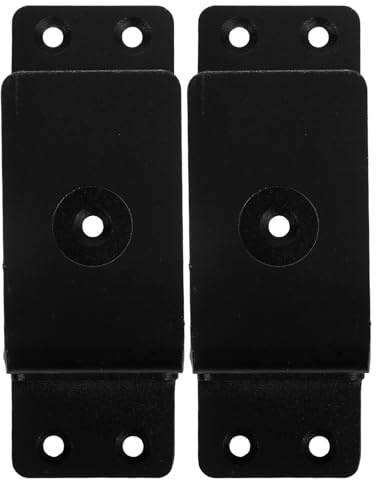 IDEANATEGRATE Supporto a Forma di U in Acciaio al Carbonio Nero per Sbarra di Chiusura Porta, Design a Ribalta, Installazione Semplice per Sicurezza Casa e Luoghi Pubblici