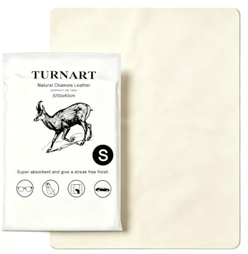 Turnart Gamuza Coche, Secado de Coche Mágico Premium, Sin Pelusa, Sin Rayones (GZ/50x40cm)