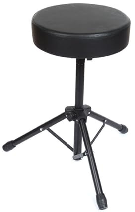 KQFCAZRE Trono Batería Acolchado Ajustable en Vertical Taburete Batería Metal Negro Asiento Acolchado para Pianistas