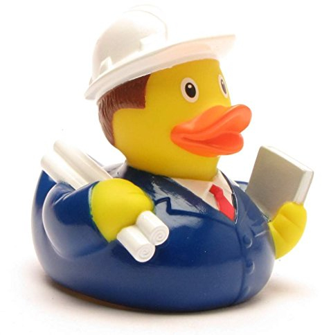 Duckshop I Ingenieur - Paperella da bagno con paperella I L: 8,5 cm