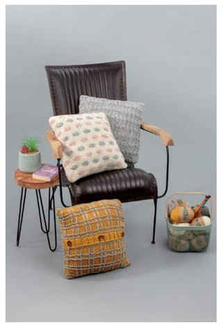 Wendy Super Chunky Knitting Pattern for Mock Tartan Spot or Cable Knit Cushion (7009)