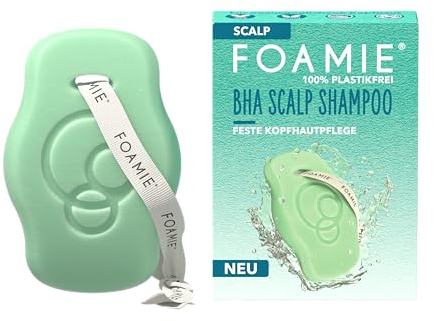 Foamie Shampoo solido SCALP – Antiforfora con BHA, acido salicilico & fiori di malva – Cura del cuoio capelluto & capelli indeboliti – Vegano & senza plastica, 80 g