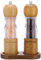 saerryor Salt and Pepper Grinder, 2 Pcs Manual Spice Grinders with Ceramic Core Adjustable Coarseness Wooden Refillable Salt and Pepper Mill Set with Stand