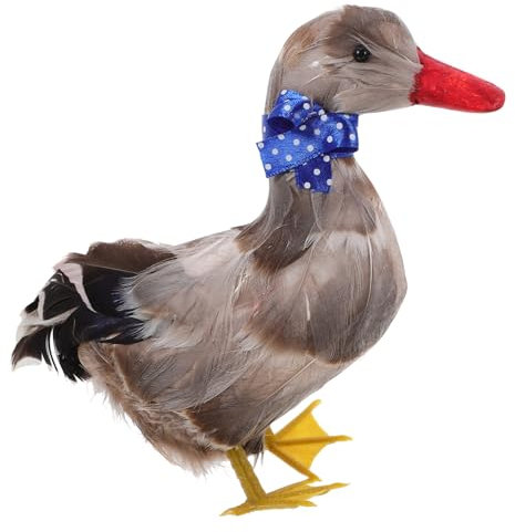 HEMOTON Figurine de Canard Décorative pour Jardin Statue Réaliste Décoration Extérieure en Résine Modèle de Canard Ornement de Jardin Solide