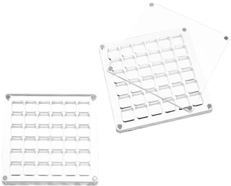 SUPVOX Caja Expositora De Conchas Marinas Acrílica 36 Compartimentos, Organizador Transparente Para Colección Infantil, Vitrina Protectora Para Exhibición Casa y Playa
