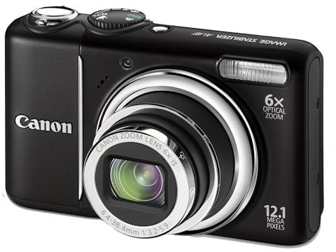 Canon PowerShot A1100 IS 12.1 MP Digital Camera with 6x Optical Image Stabilized Zoom CCD sensor and 3.0-Inch LCD Silver (Renewed)