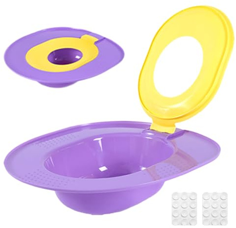 Juego de entrenamiento para ir al baño para gatos, inodoro reutilizable simple y portátil extraíble para gatitos, mascotas en casa o de viaje
