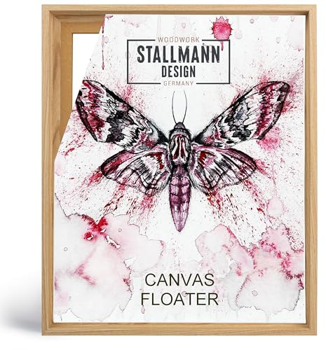 Stallmann Design Schattenfugenrahmen 50 x 70 cm | Farbe: Pinie | Leer-Rahmen für Leinwände auf Keilrahmen | mit Montagezubehör | ohne Glas und Rückwand