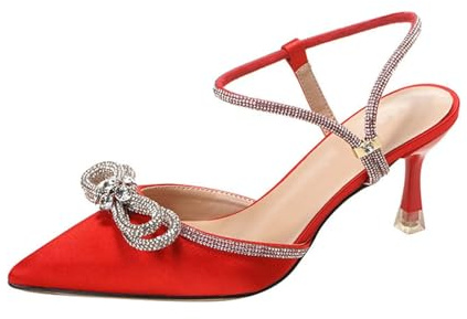 Slingpumps dam vit spets – dansskor dam svart 42 stilett höga klackar strass rempumps andas eleganta sommarskor lätta bekväma sandaler lediga sandaler